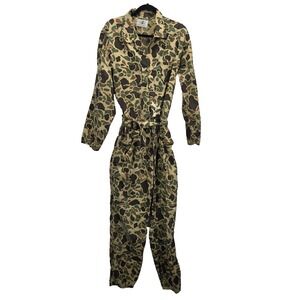 VTG Black Sheep Duck Camo Hunting Coveralls XL Vietnam Advisor Frog Skin XL